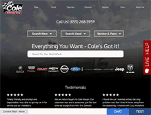 Tablet Screenshot of coleautomotive.com